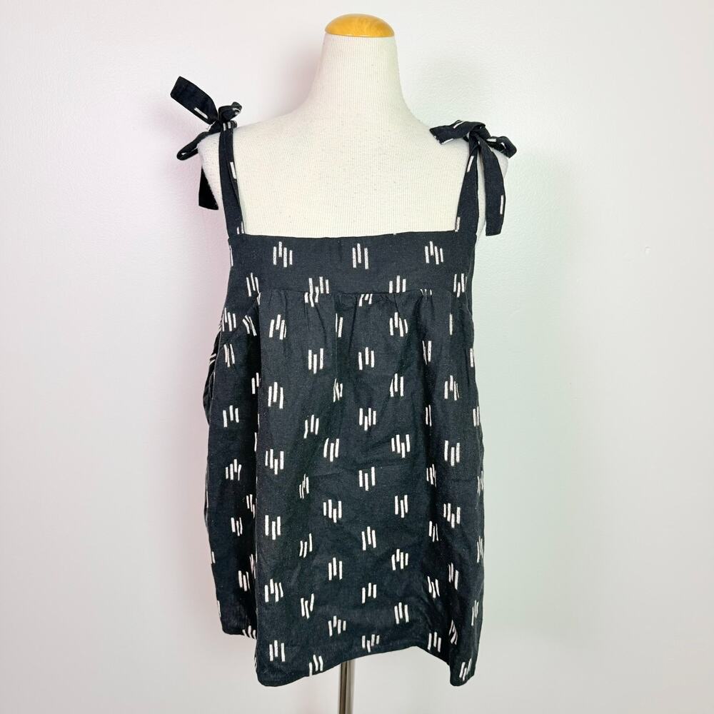 Sonoma Tie Strap Tank Tops Linen Blend Lot of 3 Women's XL Floral Geometric Boho - Picture 3 of 16
